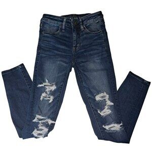 American Eagle Outfitters Blue Distressed Jeans